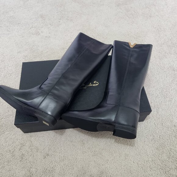Via Roma 15 TDM leather boots + V gold 2568 Size 40 EU / 10 US - Picture 2 of 8